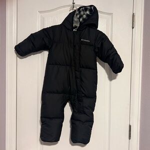 Columbia Black and White Checkered Infant Snowsuit